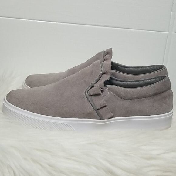 Kaanas Grey Suede Slip On Sneakers - Picture 2 of 8